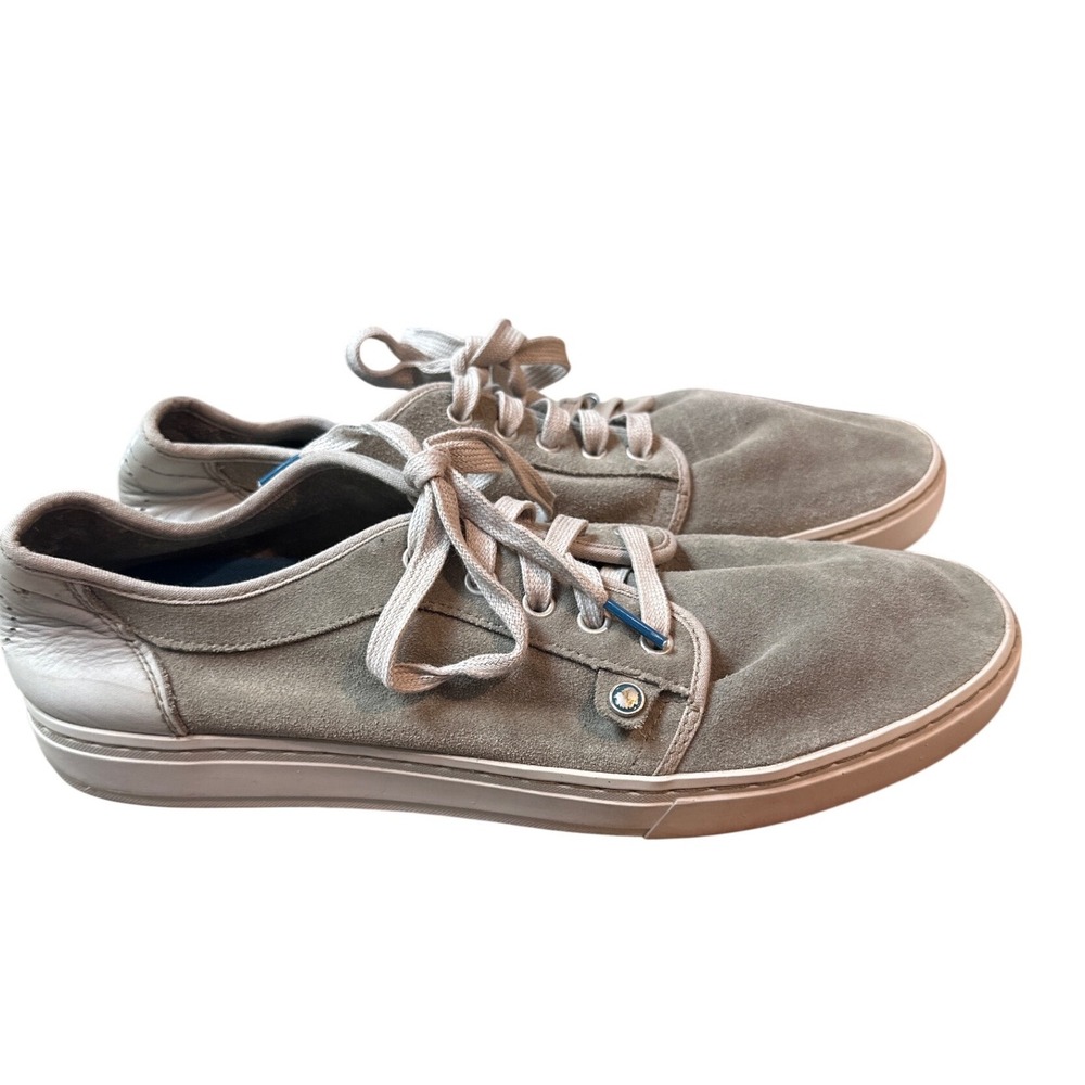 Satorisan Heisei Mens Taupe Suede Low Top Sneakers Green Sole EU 45 US 11.5